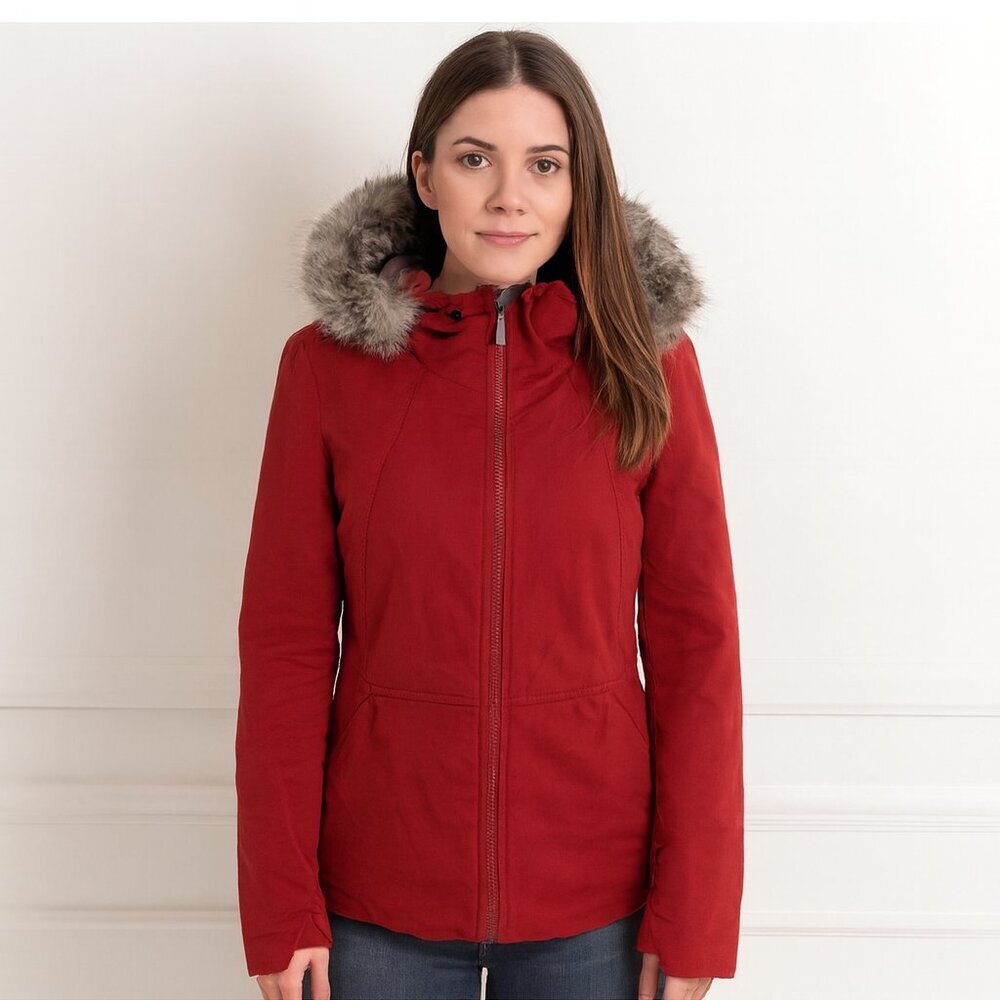 NWT Bench Rust Winter Jacket S | Faux Fur Hood | Warm Stylish Parka/Multipurpose